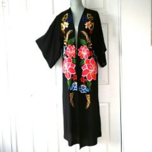 Flying Tomato Jackets & Blazers - Flying Tomato Wild and Colorful Long Kimono S/M